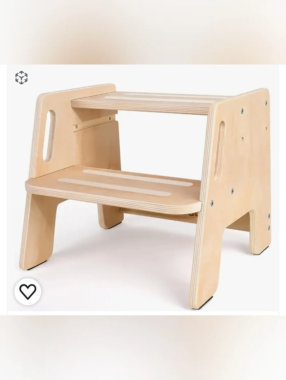 Wooden Step Stool and Activity Seat - Natural